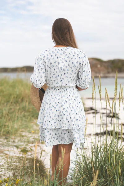 Hovedbilde Amelina Vealine 2/4 Dress AOP Aqua Haze Flower 
