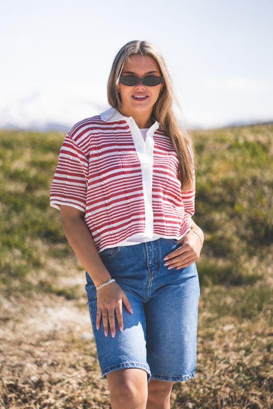 Kelp Striped Shirt Red Stripe 