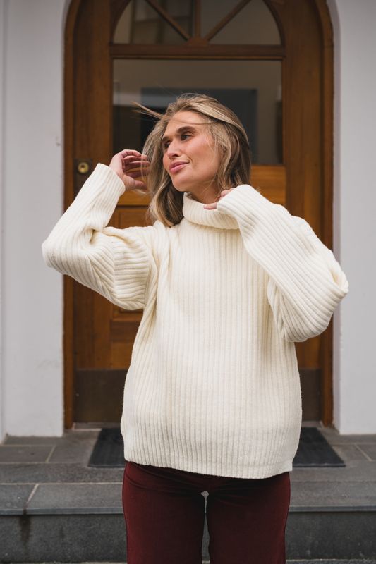Alba Ribbed Turtleneck Ecu 