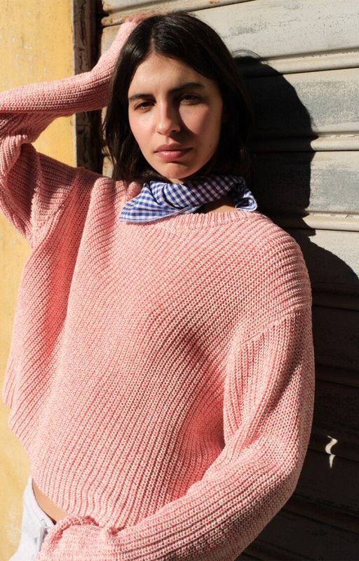 Twily Jumper Pink Marled White 