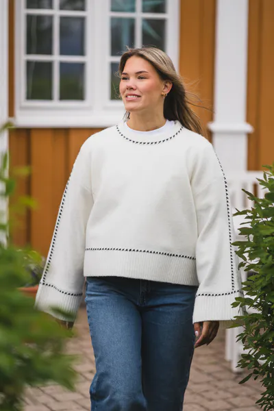 Hovedbilde Roeme Knit Stitch Blouse Offwhite 