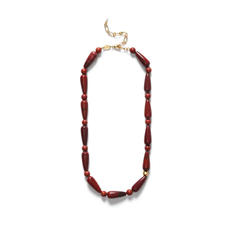 Hot Drops Necklace Red Jasper 