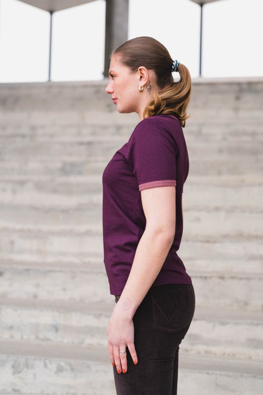 Ringer Tee Potent Purple 