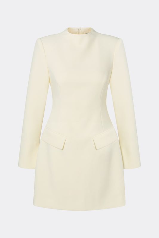 Leanna High Neck Mini Dress Pearl 