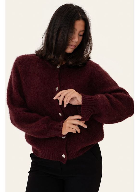 Idaic Cardigan Bordeaux 