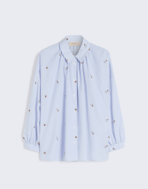 Kdbutterfly Poplin Shirt Light Blue 
