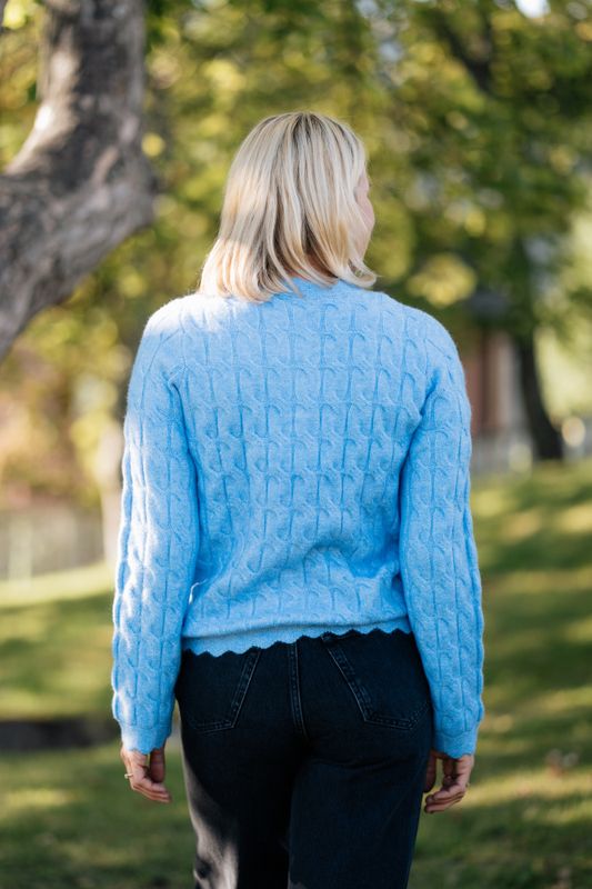 Bubera LS Knit Cardigan Vista Blue 