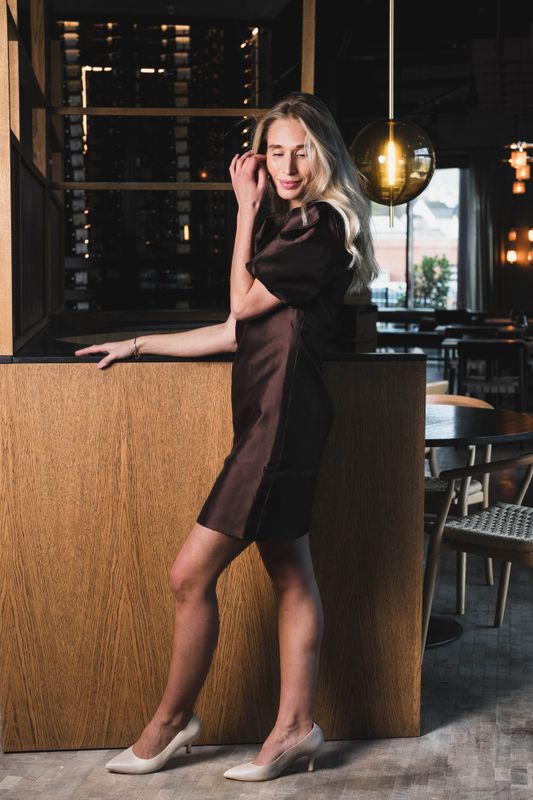Rosie Dress Dark Brown 