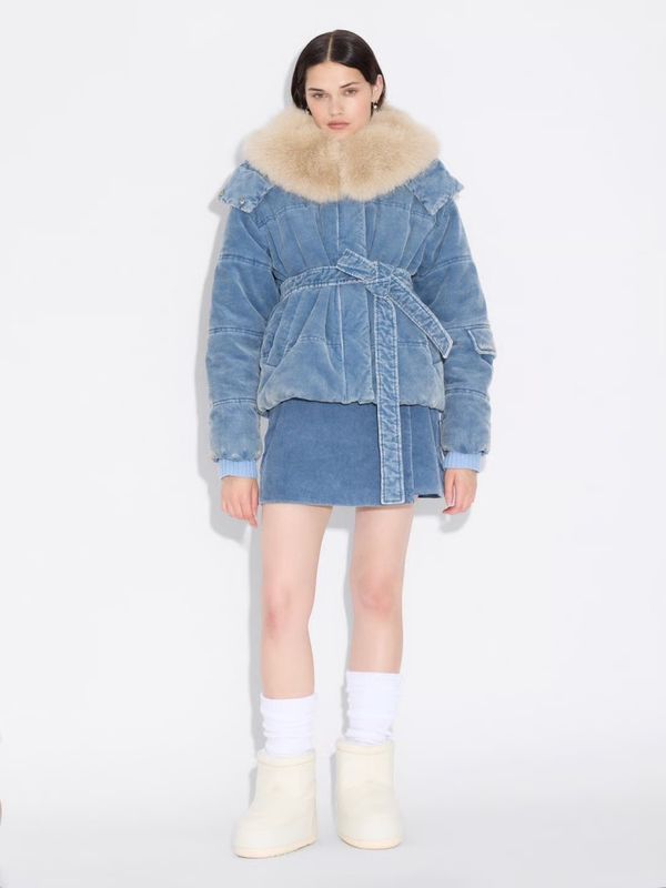 Steilia Corduroy Jacket Light Blue Mix 