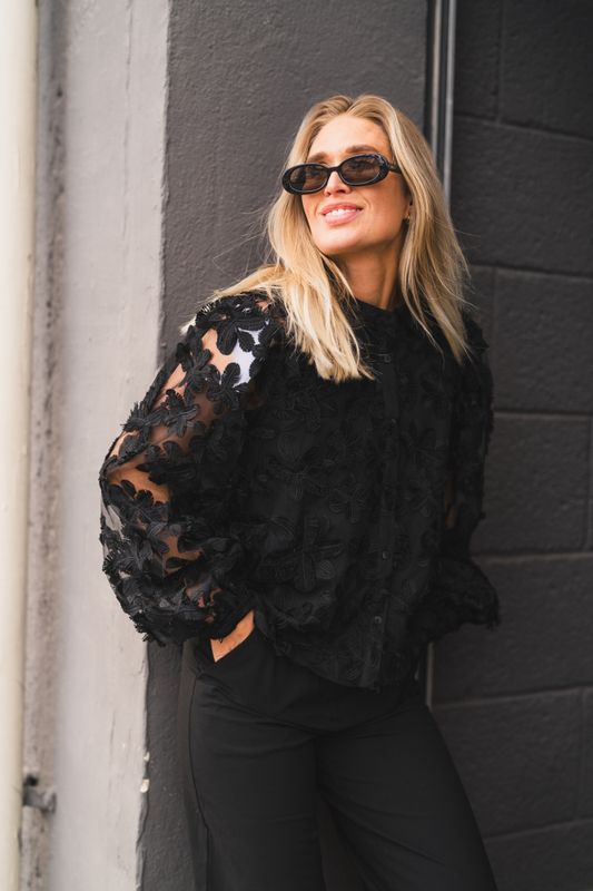 Karly LS Shirt Black 