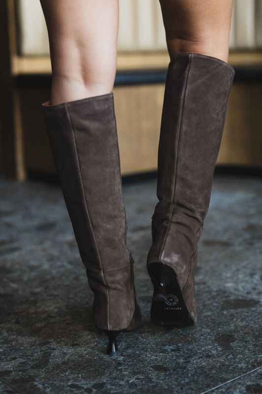 Martina Leather Brown Suede 