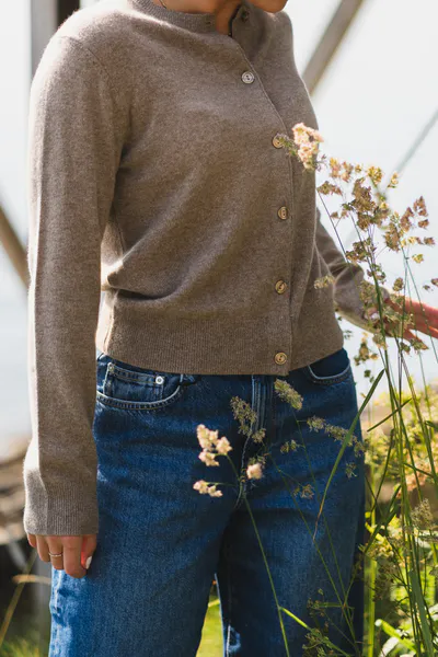 Hovedbilde Saboston Cardigan 6304 Greige Melange 