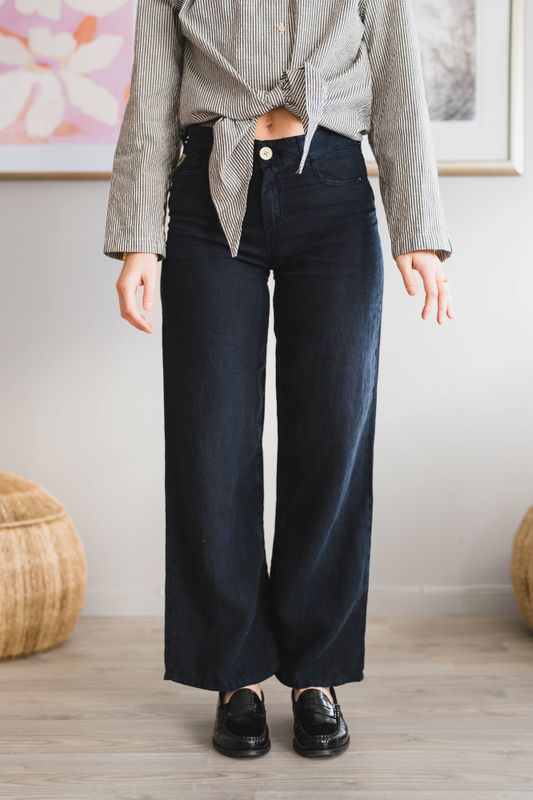 Culotte Linen Summer Navy 
