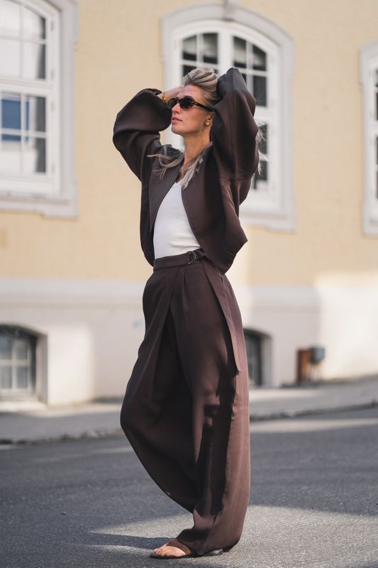 Zein Esteriane HW Pants Hot Fudge 
