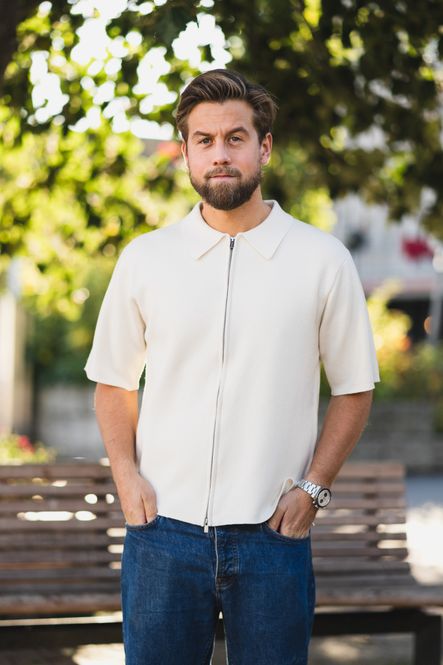 Hovedbilde Summer Knit Zip Through Ecru 