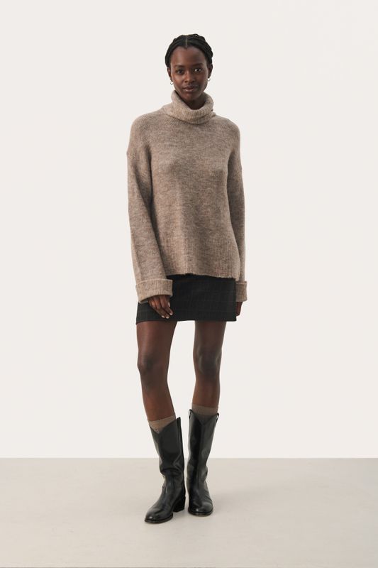 Corinne Skirt Grey Check 