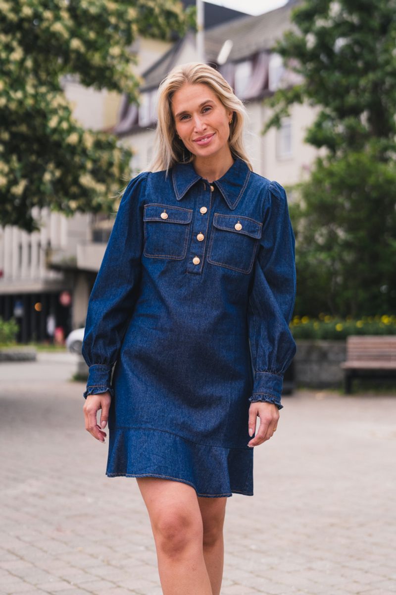Nikko Denim Dress Blue 