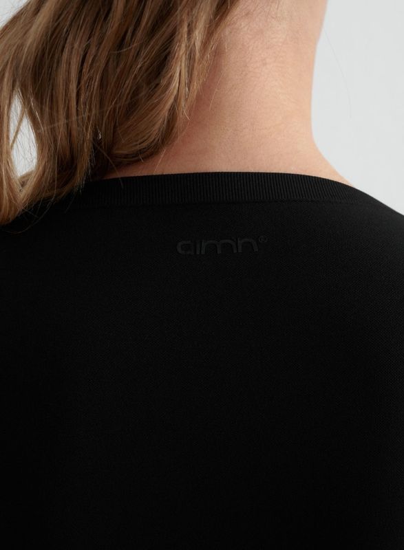 Shape Seamless Wrap Long Sleeve Black 