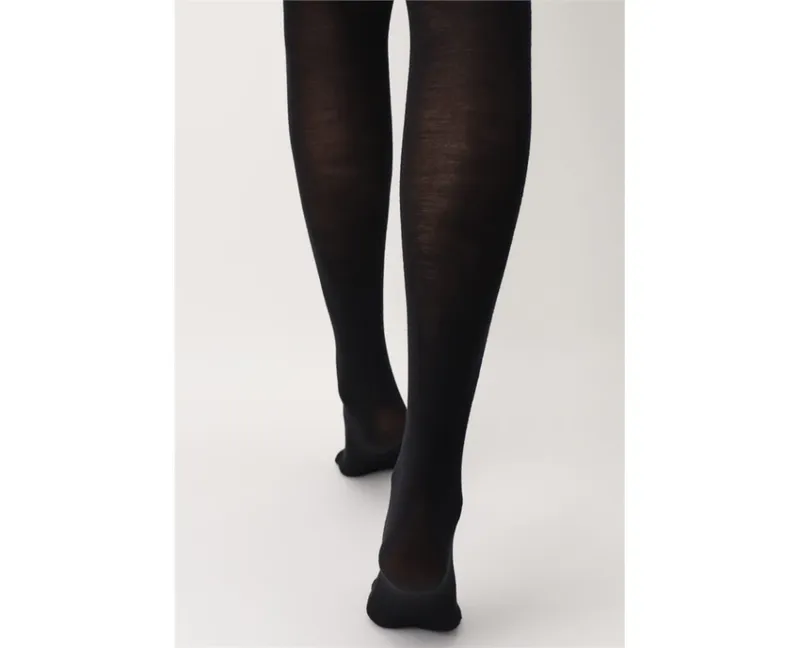 Nives Fine Wool Tights Black