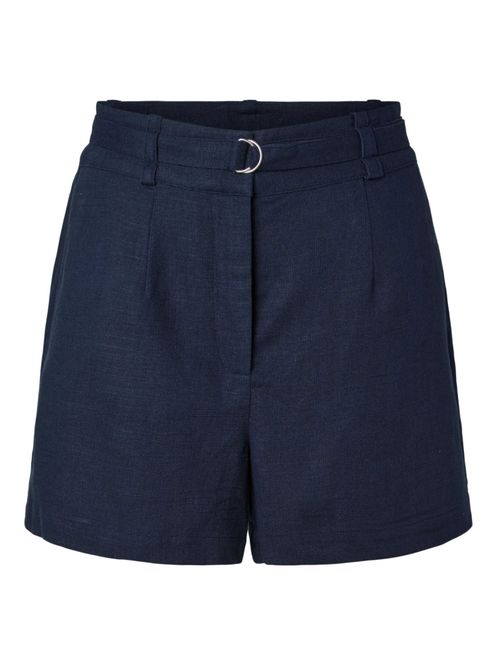 Hovedbilde Agana HW Linen Blend Mini Shorts Navy Blazer 