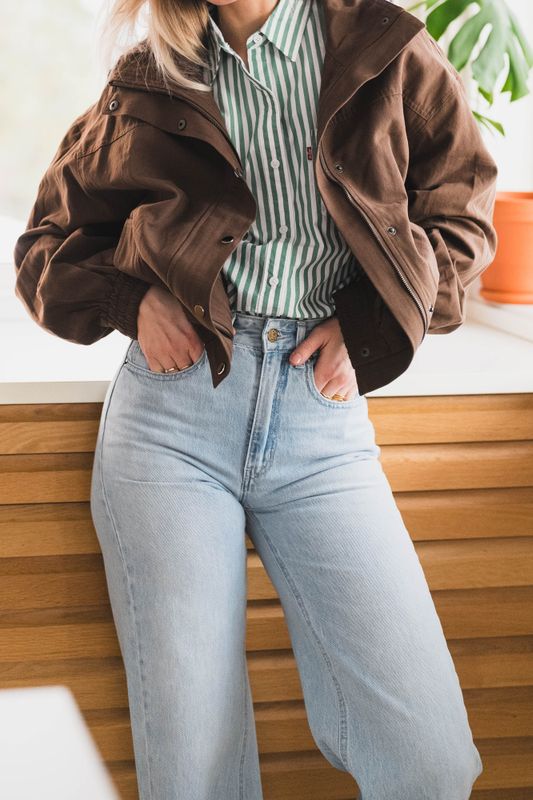 Selio Bomber Jacket Brown 