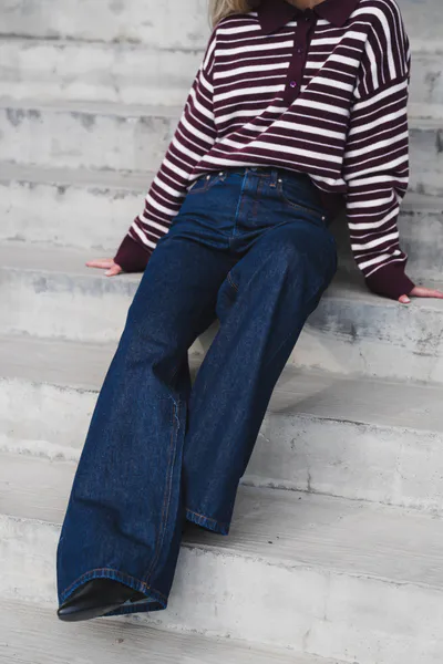 Hovedbilde Zely Stripe Dk Burgundy/Offwhite