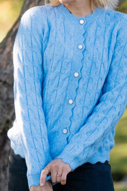 Bubera LS Knit Cardigan Vista Blue 