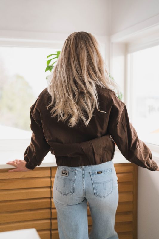 Selio Bomber Jacket Brown 