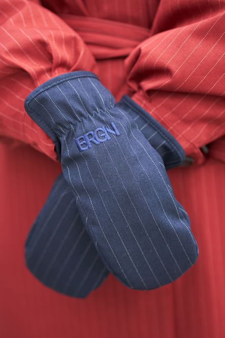 Hovedbilde Mittens Navy Pinstripe