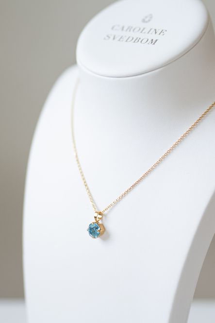 Hovedbilde Classic Petite Necklace Gold Aquamarine 