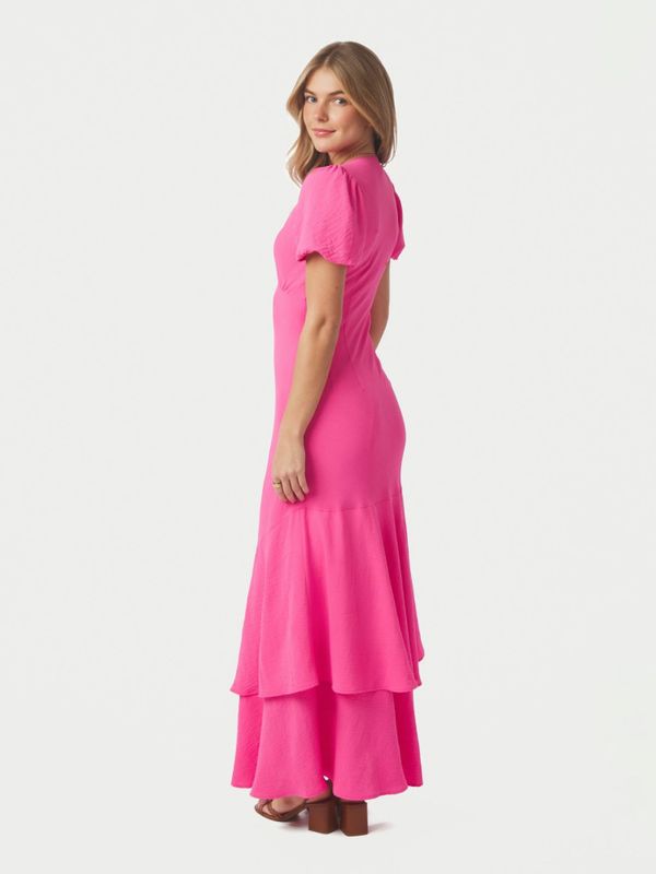 Dariah Structure Solid Dress Pink