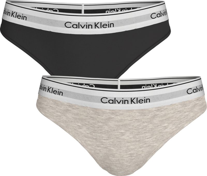 Thong 2PK Black/Oatmeal Heather