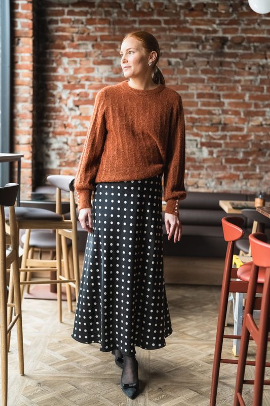 Trine Skirt Black Dot 