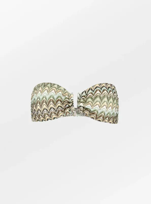 Amber Bandeau Bikini Top Beetle Green 