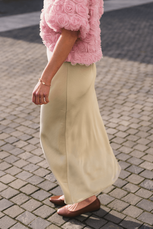 Vicky Heavy Sateen Skirt Mint Green 