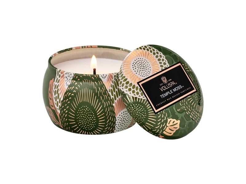 Mini Tin Candle Temple Moss 