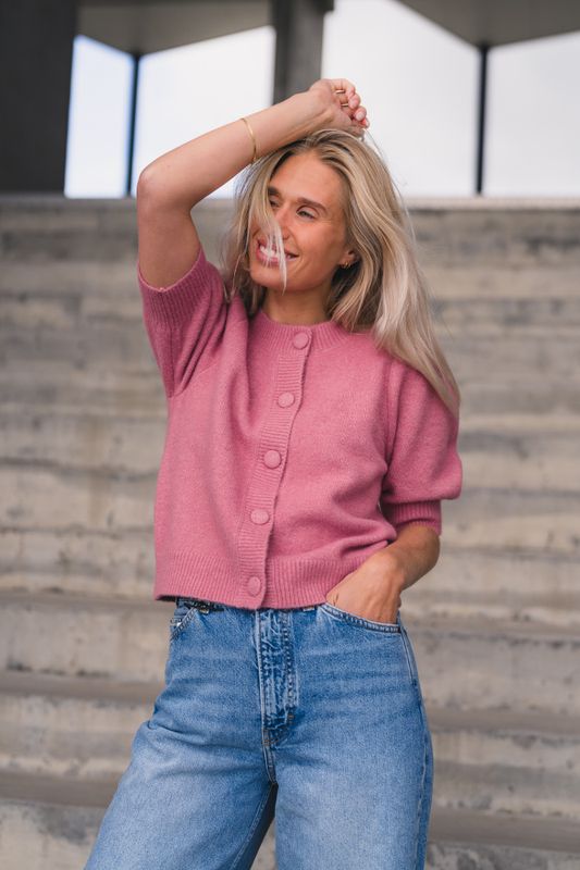Trudy Knit Cardigan Rose 