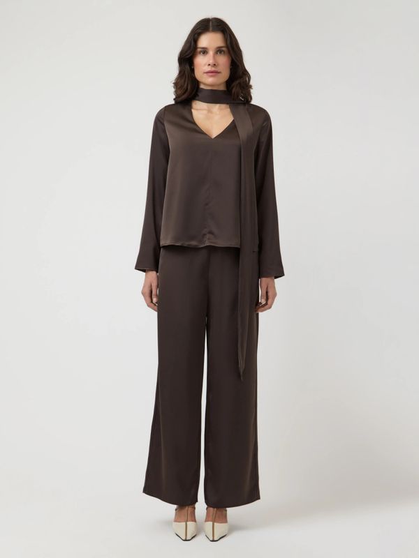 Pella HW Wide Pants Chocolate Brown 