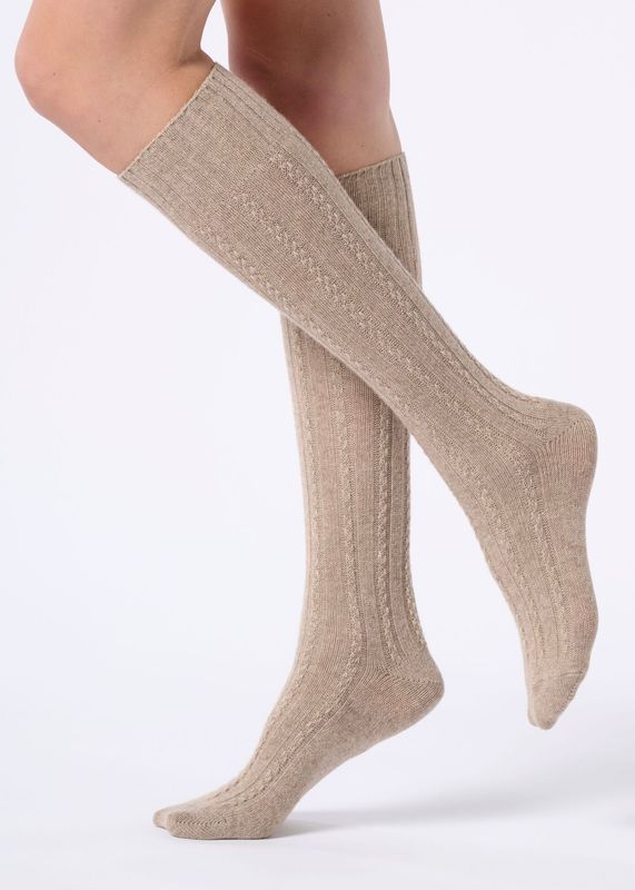 Knee Highs Nancy Beige Melange 