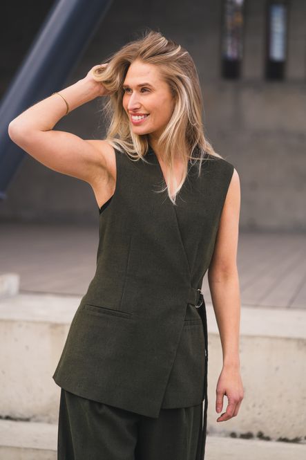 Hovedbilde Cabrie Waistcoat Forest Melange 