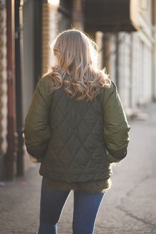 Martha Quilted Jacket Olive 
