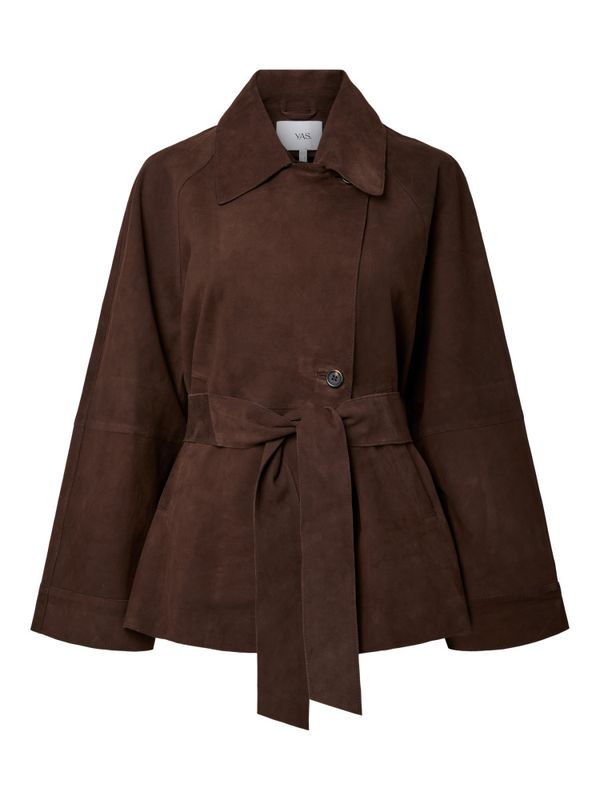 Runa LS Suede Kimono Jacket Coffee Bean 