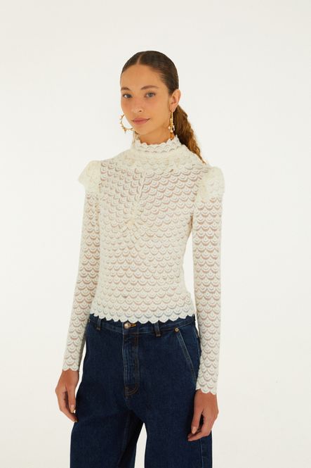 Hovedbilde Long Sleeve Top Offwhite 