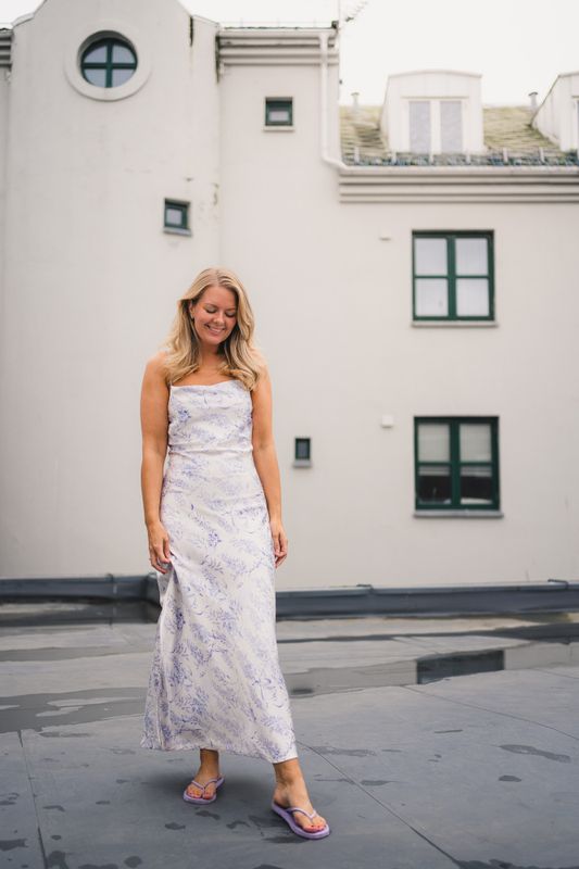 Eila Print Dress Lilac Mix