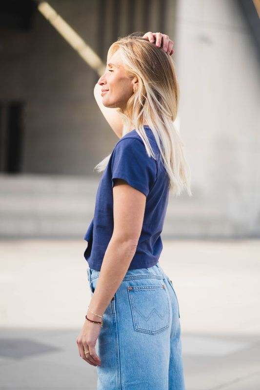 Baby Tee Deep Cobalt 
