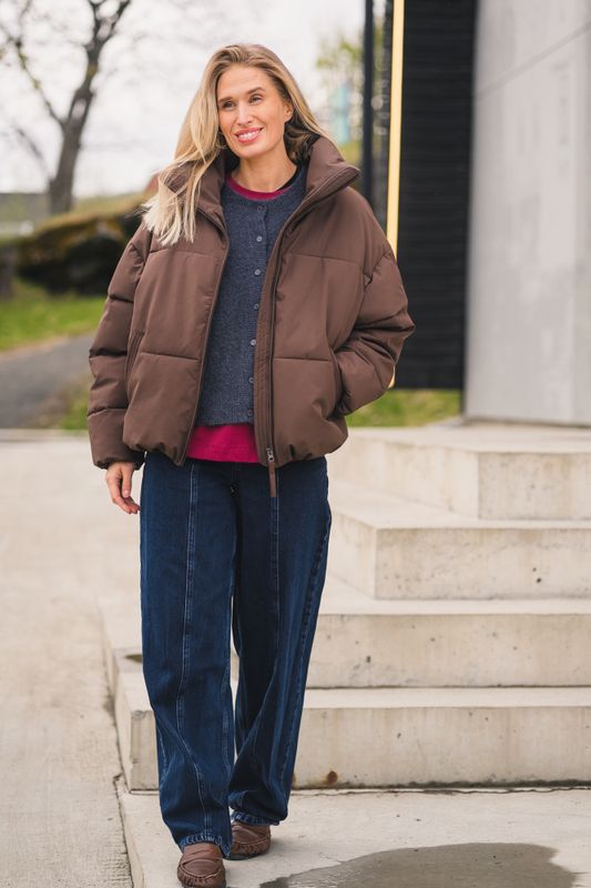 Pavine Down Short Jacket Hot Fudge 