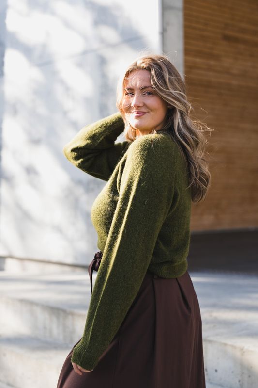 Johi LS Wool Blend Pullover Fir Green 