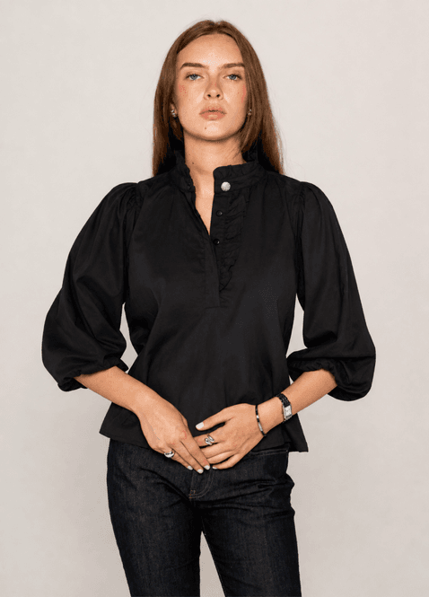 Hovedbilde Ella Blouse Ebony Poplin