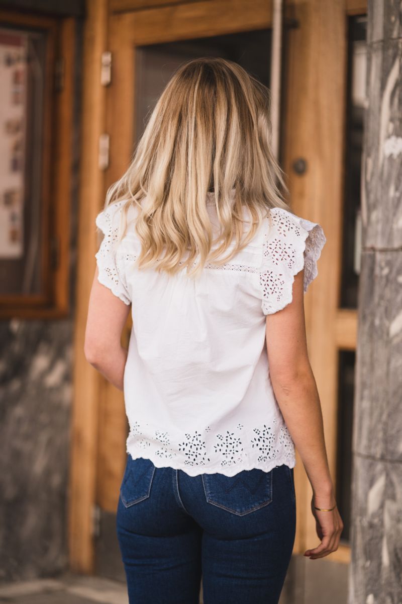 Kyoti Embroidery Top White 