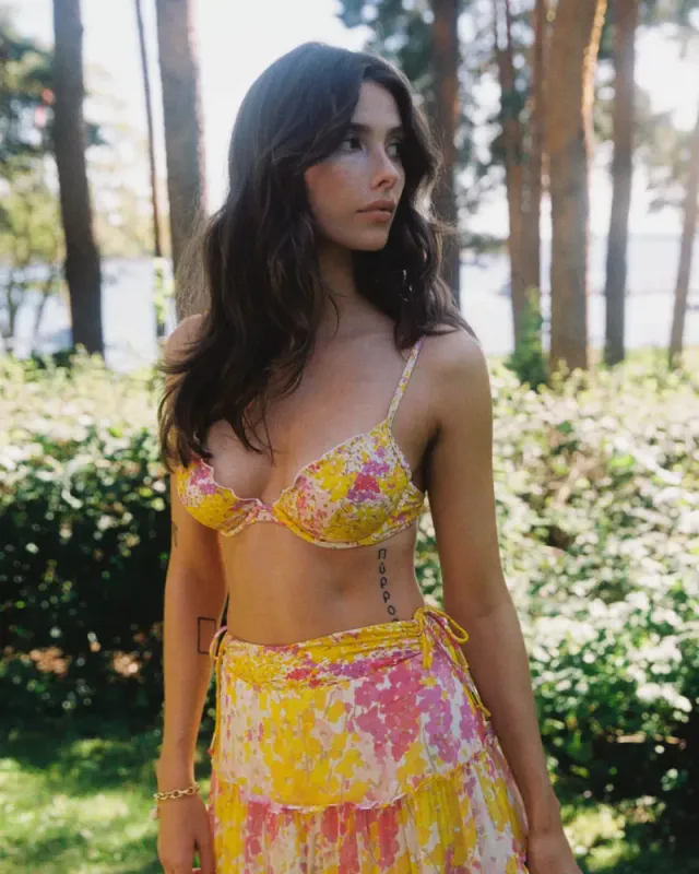 Bikini Top Poppy Field 